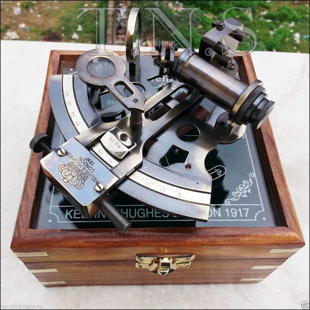 Indian Brass Instruments Buy Antique Brass Sextant, Victorian Marine Navigational Instrument ...