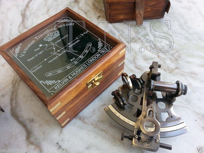 Indian Brass Instruments Buy Antique Brass Sextant, Victorian Marine Navigational Instrument ...