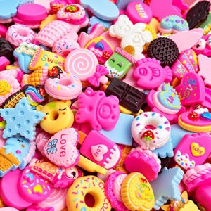 Candy Style Resin Cabochons, Colorful Flatback Embellishments for DIY Crafts, 20 Pieces