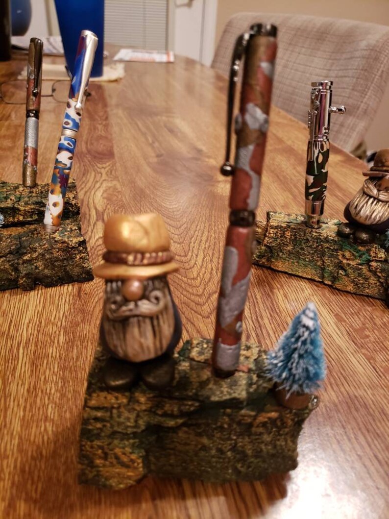 Gnome Pen Holder Gnome Steampunk Gnome Mini 30 caliber bolt Etsy