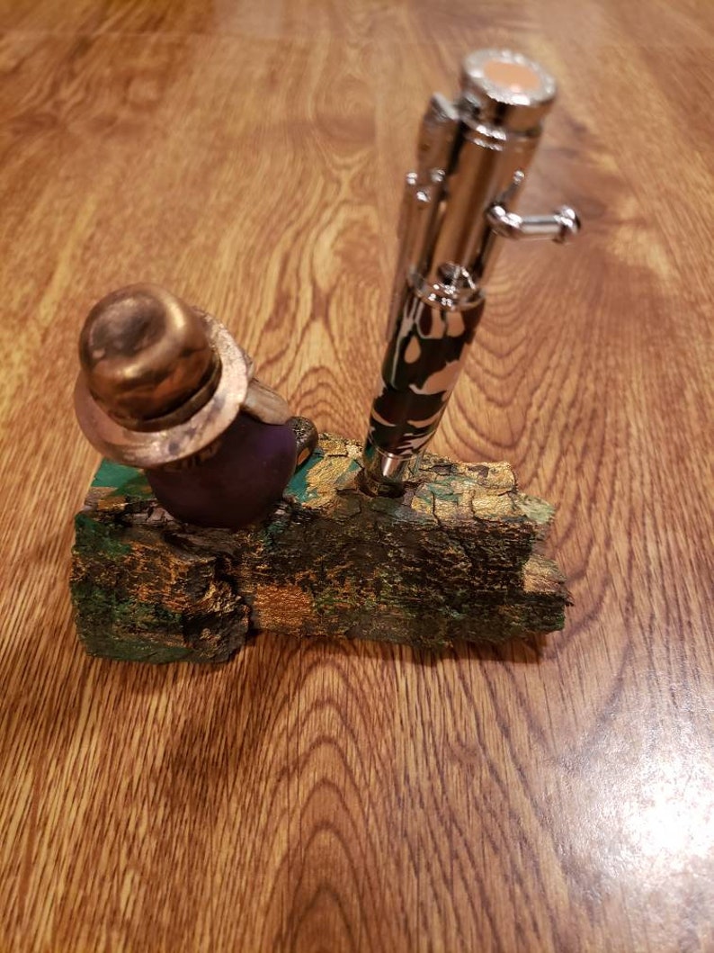 Gnome Pen Holder Gnome Steampunk Gnome Mini 30 caliber bolt Etsy