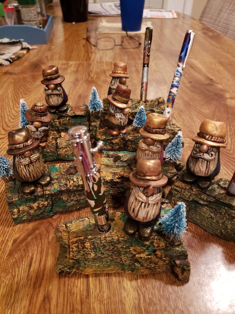 Gnome Pen Holder Gnome Steampunk Gnome Mini 30 caliber bolt Etsy