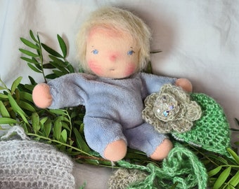 Little Waldor doll handmade pocket with a slipping bag.