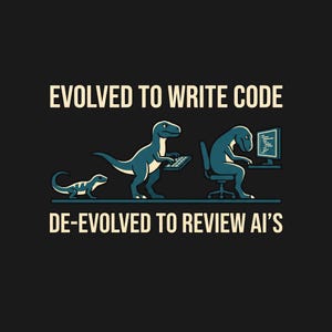 Evolved To Code Devolved To Review Ai Shirt, Funny Programmer Gift, Developer Unisex Tee image 2
