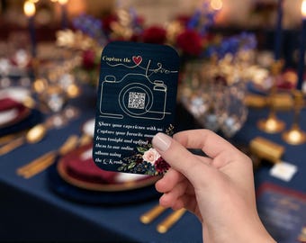 Wedding QR Code Photo Cards | Personalized Guest Book Alternative (2.64"x4.39")