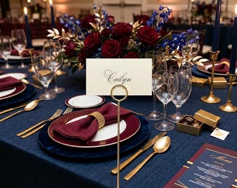 Personalized Wedding Place Cards | Minimalist Name Table Cards (4x2 Folded)