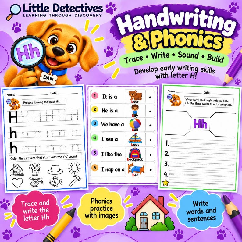 Letter H Worksheets for Kids | Alphabet Recognition, Phonics ...