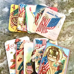 Fourth of July patriotic retro vintage look planner cards die cuts