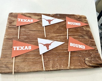 University of Texas Longhorns cupcake toppers. Officially licensed. Custom
