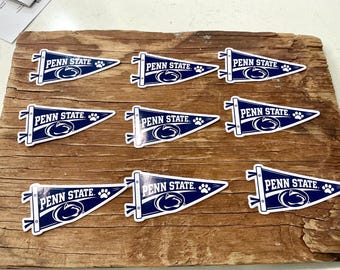 We Are Penn State Lion logo paw pennant  stickers. Officially licensed