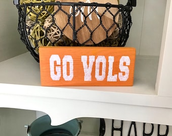 Go Vols small mini rustic sign tier tray  Univ of Tennessee. Officially licensed