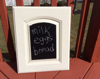 Rustic cabinet door chalkboard