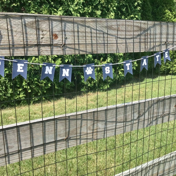 Mini tiny small Penn State garland banner. Officially licensed