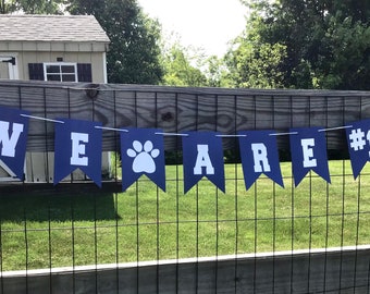 We Are #1 Penn State garland banner. Officially licensed
