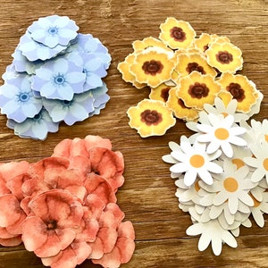 Wildflowers die cut confetti shower parties