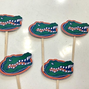 University of Florida Gators cupcake toppers. Officially licensed