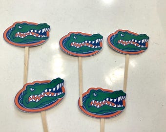 University of Florida Gators cupcake toppers. Officially licensed