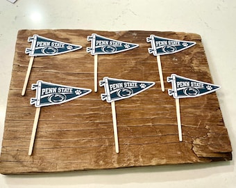 Penn State pennant cupcake toppers.  Officially licensed