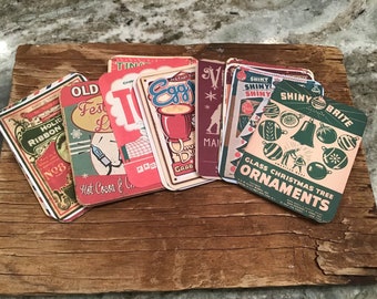 Vintage Retro Christmas images planner journal cards