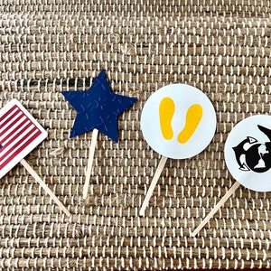 USMC military party flags cupcake toppers officially hobbyist of USMC 576-24