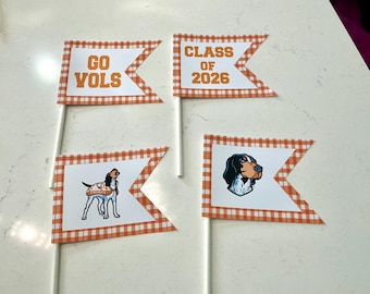 Banderas de la Universidad de Tennessee para fiestas de graduación, tailgating, etc. con licencia oficial PERSONALIZADA TAMBIÉN