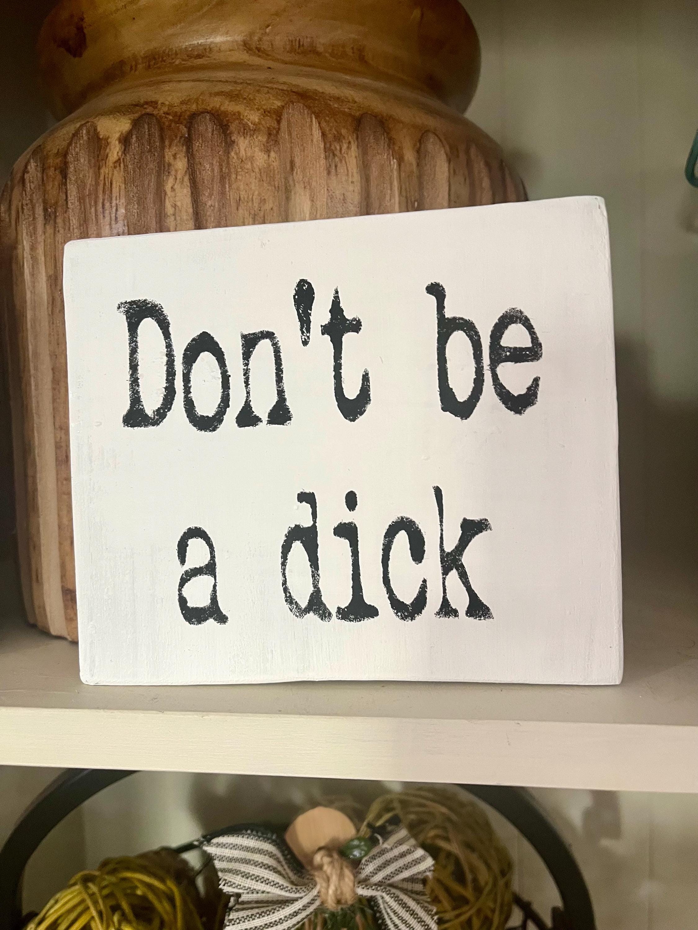 Pink 'Don't Be A Dick' Motivational Slogan Framed Wall Art Print – Modern Decor