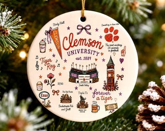 Clemson University  Ornaments 3” officially licensed