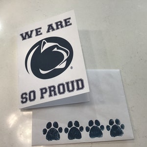 Penn State Greeting Cards, We Are So Proud graduation card, with envelope.  Officially licensed