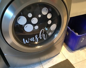 Wash and dry laundry decals