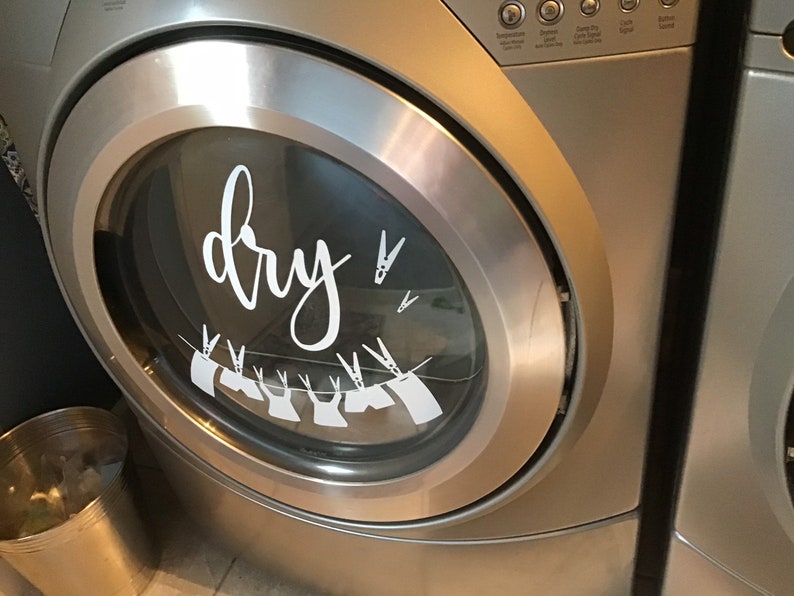 Wash and Dry Laundry Decals Etsy