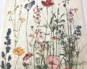Printed floral images on rice paper crafting ephemera