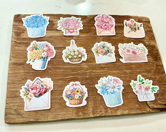 Fussy cut retro vintage flowers  cut outs