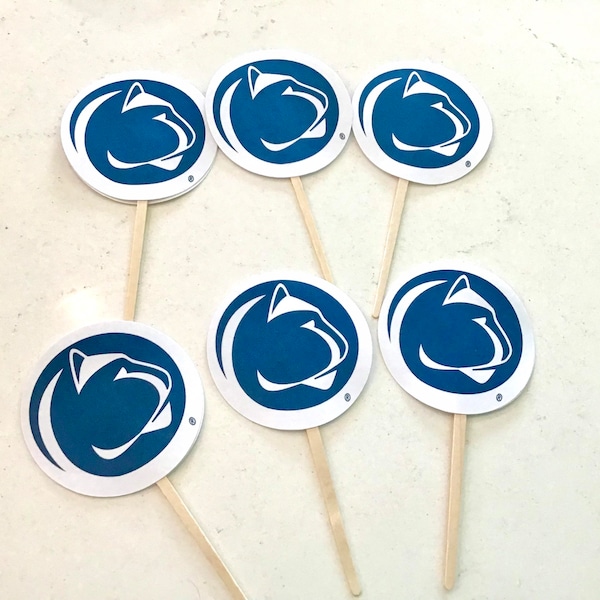 We Are, PSU or Lion Logo cupcake toppers Penn State. Officially licensed