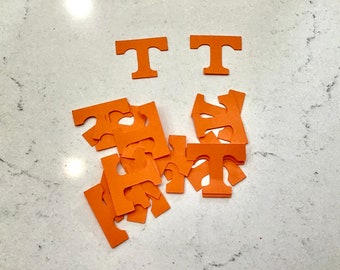 University of Tennessee T confetti. Officially licensed