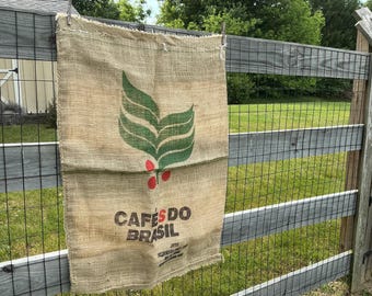 Cafes do Brasil burlap coffee bean large sack bag