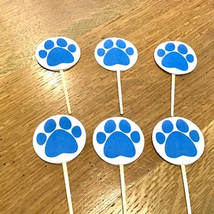 Custom paw print cupcake toppers cake picks Penn State. Officially licensed