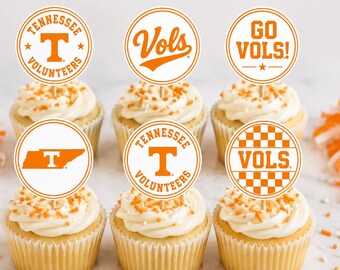 Tennessee Vols cupcake toppers or stickers.  Officially licensed