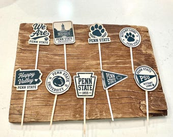 Penn State vintage inspired cupcake toppers.  Officially licensed