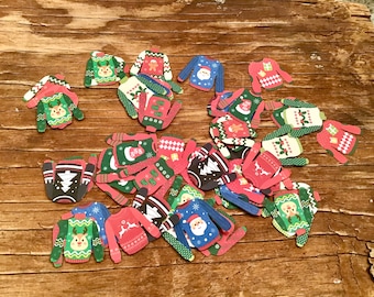 Ugly Christmas sweater confetti