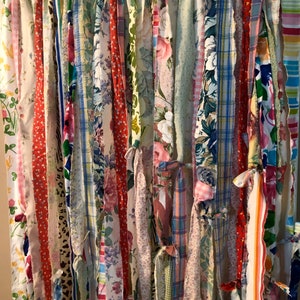 Rag Curtain - Etsy