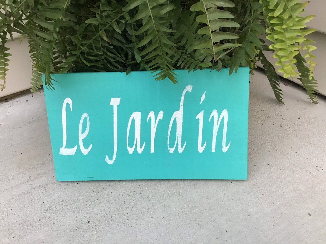 Le Jardin French Garden Sign Custom Colors - Etsy