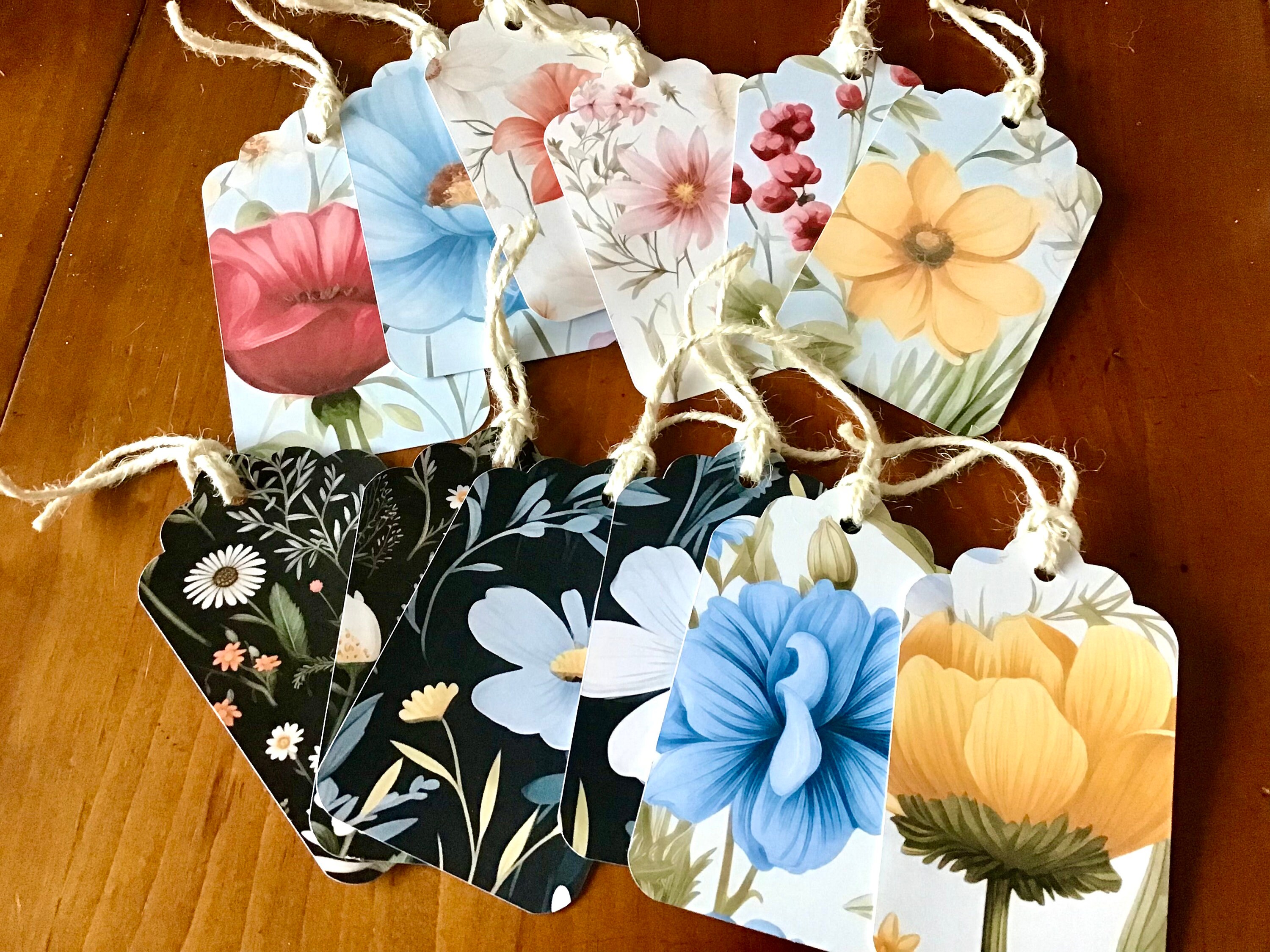 Wildflower boho cottage core garden flower gift tags