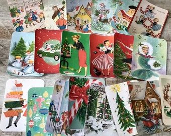 Vintage retro inspired Christmas cards planner journal scrapbooking die cuts