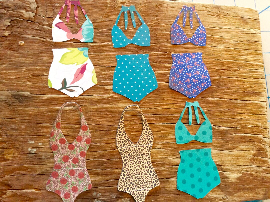Bathing Suit Paper Cut Outs Punch Outs Die Cuts - Etsy