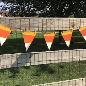 Candy corn banner garland bunting Fall decor