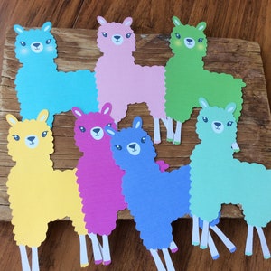 Colorful llama paper cut outs image 2