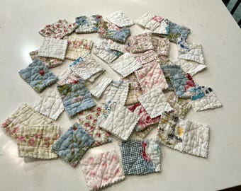 Small 2-3” assorted quilt pieces charms 50