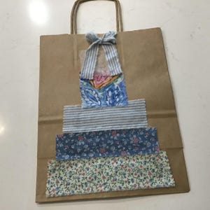Birthday Party Wedding Torn Fabric Gift Bags