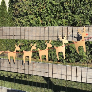 Reindeer garland banner Christmas decor