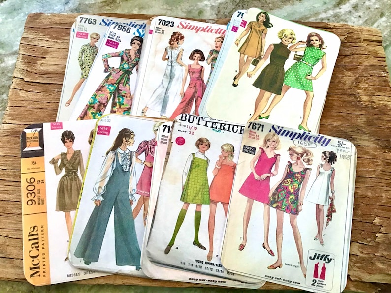 Vintage Retro Sewing Patterns Journal Notecard Planner Cards - Etsy